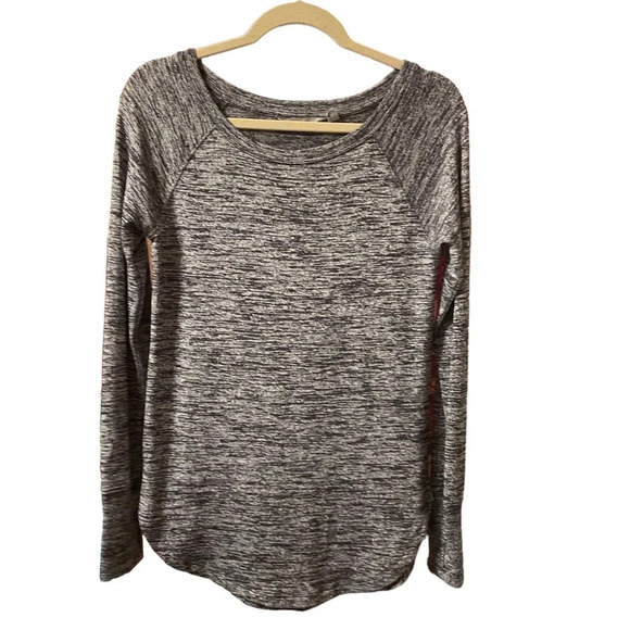 ATHLETA GRAY SPACE DYE POSE LONG SLEEVE TOP - Picture 2 of 7